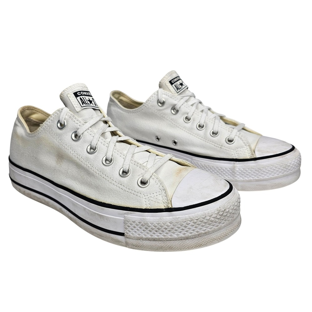 Converse Chuck Taylor All Star Lift Womens 10 White Platform Sneakers Low Top